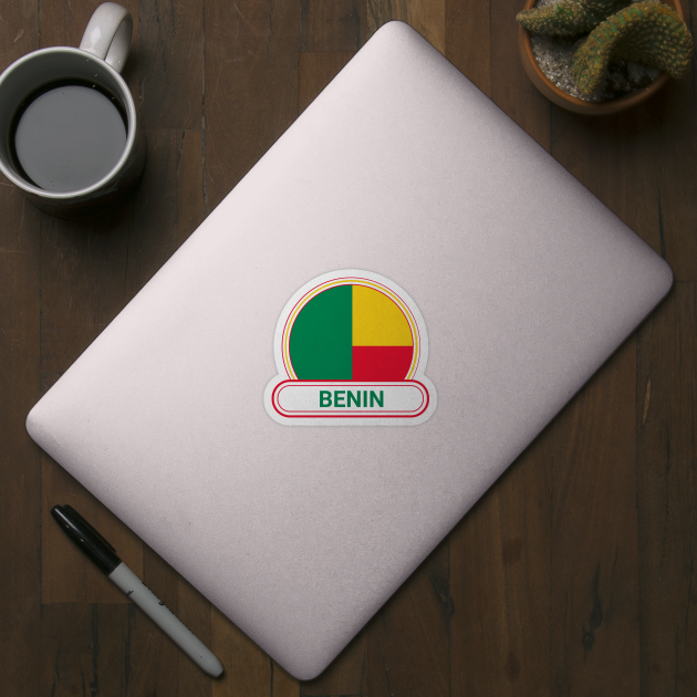 Benin Country Badge - Benin Flag by Yesteeyear